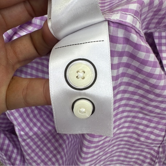 UNTUCKit Men's Lavender Checkered Button Down Meursault Shirt Size XXL - Picture 13 of 14
